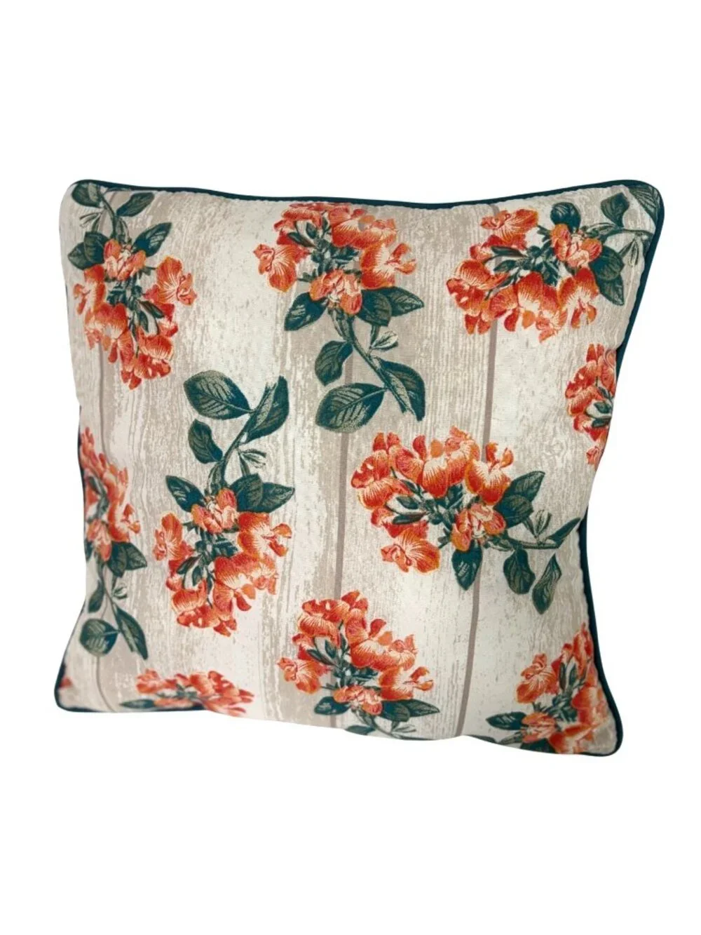 Hummingbird Plush Pillow Throw Square Teal Orange Teal Pipig 16 in